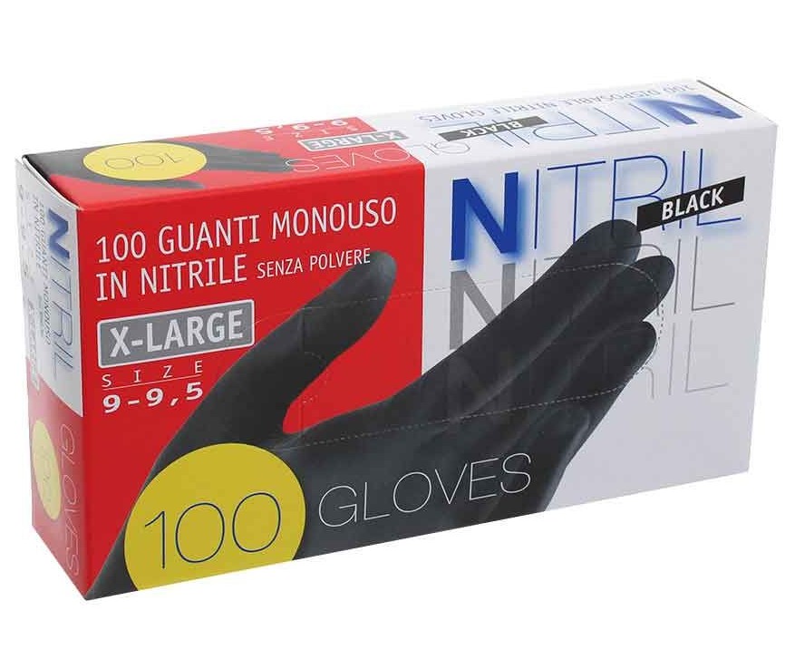 ENLB Disposable Black Nitrile glove powder free