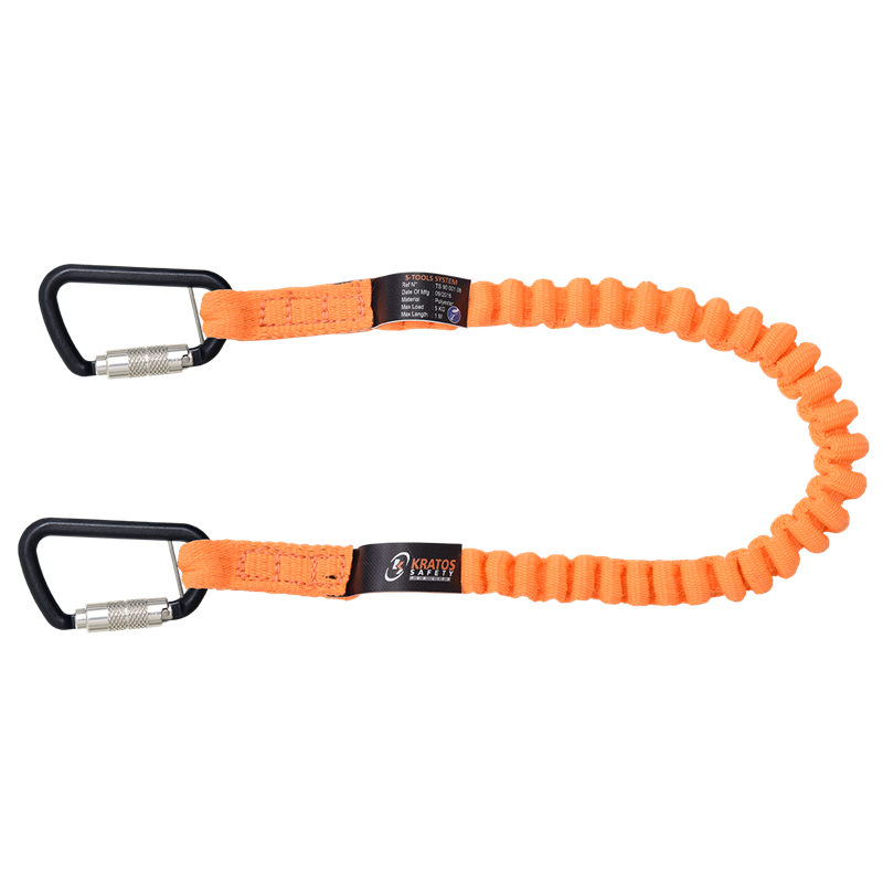 TS9000106 Stretch lanyard with integrated karabiners for connecting tools