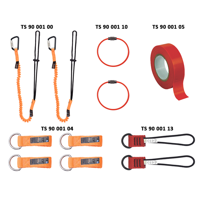 TS 9010000 Tool Lanyards kit composed of 11 items