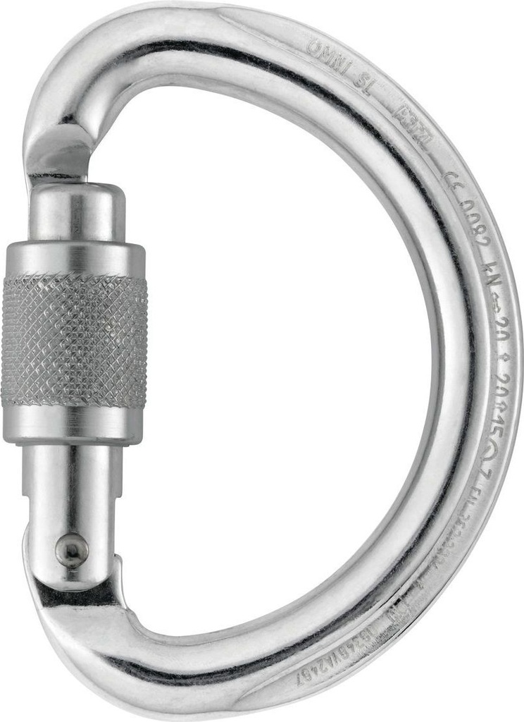 M37 OMNI Semi-circle carabiner for closing a harness