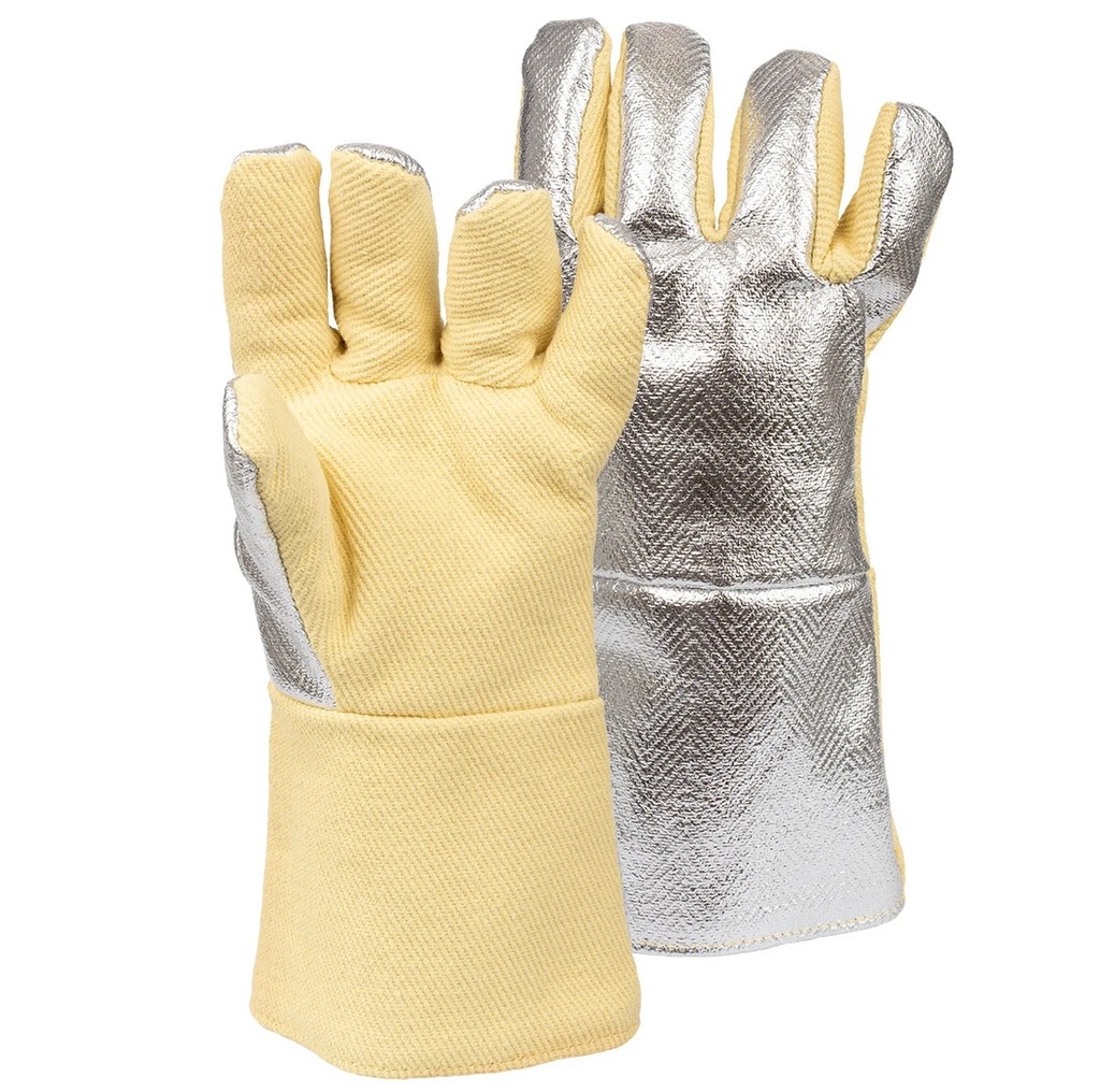 708 Heat Resistant Gloves (Aluminized Over Aramid, Palm: Aramid /carbon ), up to 500°C