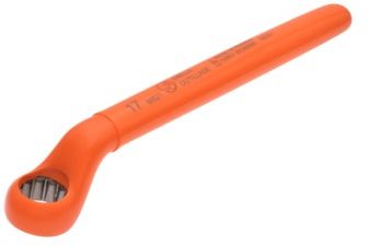 MS21 1000V Insulated single head cranked ring spanner (12 sided)