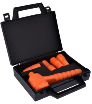 MS59S 1000V Insulated socket set 1/4&quot; - 5 tools with ratchet spanner