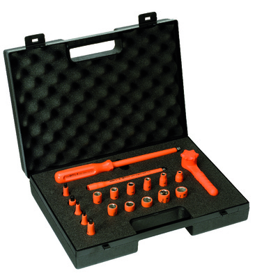 MS59V01 1000V Insulated socket set 1/4&quot; for confined spaces