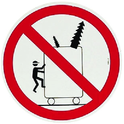S724 Adhesive sign - Do not climb on power transformer
