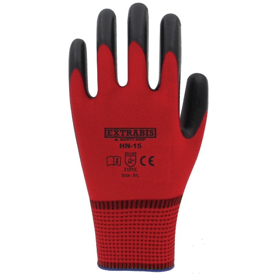 HN-15FOB Nitrile Coated Ασφάλεια Προστατευτικά γάντια εργασίας