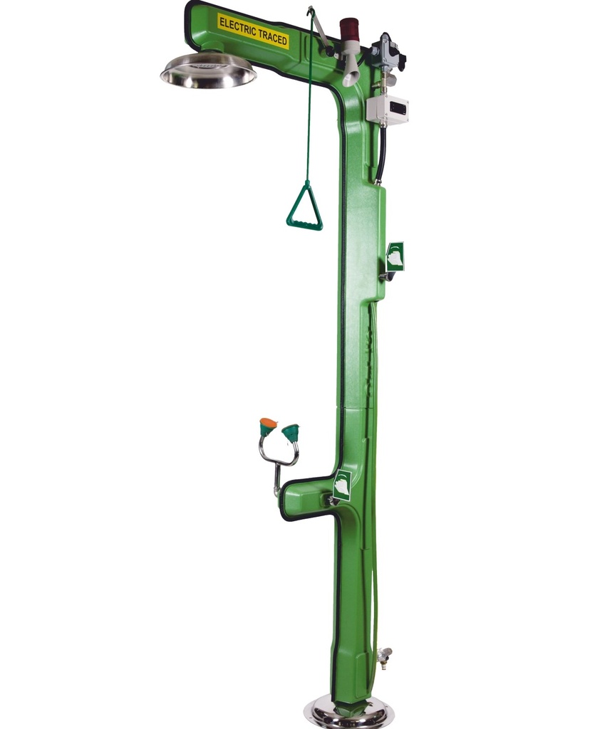 Καλώδιο ανθεκτικό στο παγετό Θερμαινόμενο και μονωμένο ντους έκτακτης ανάγκης & πλύση ματιών/προσώπου Τύπος ISTEC ESW-ICH