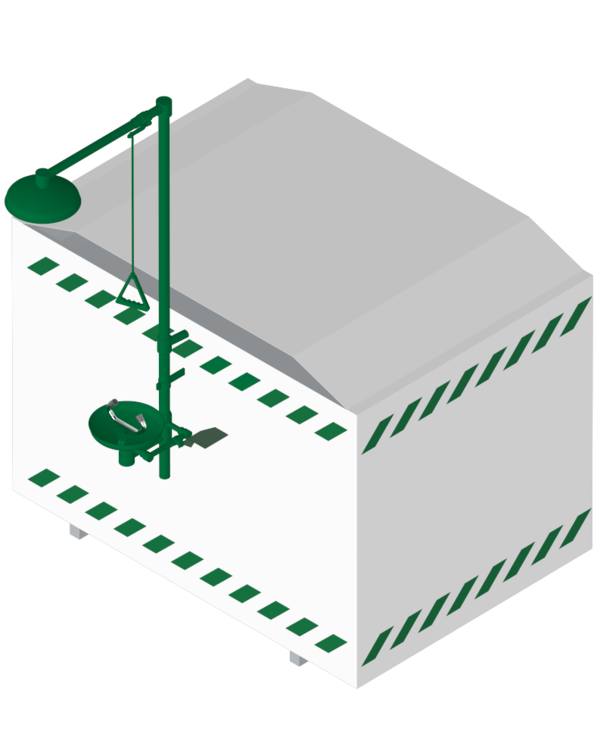 1800 L Self-Contained Semi-Φορητό ντους δεξαμενής, ISTEC® Type ESW-SHT