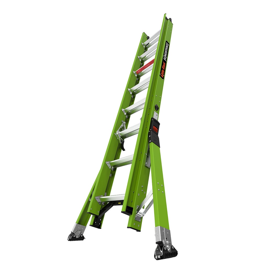 17216EN SUMOSTANCE with HYPERLITE Technology, 2 x 8 rungs - EN 131 - 150 kg Rated, Fiberglass Ηλεκτρομονωμενο Extension Σκάλα with GROUND CUE and Pole Strap