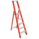 V026 Trestle ladder with safety rail  and aluminium platform