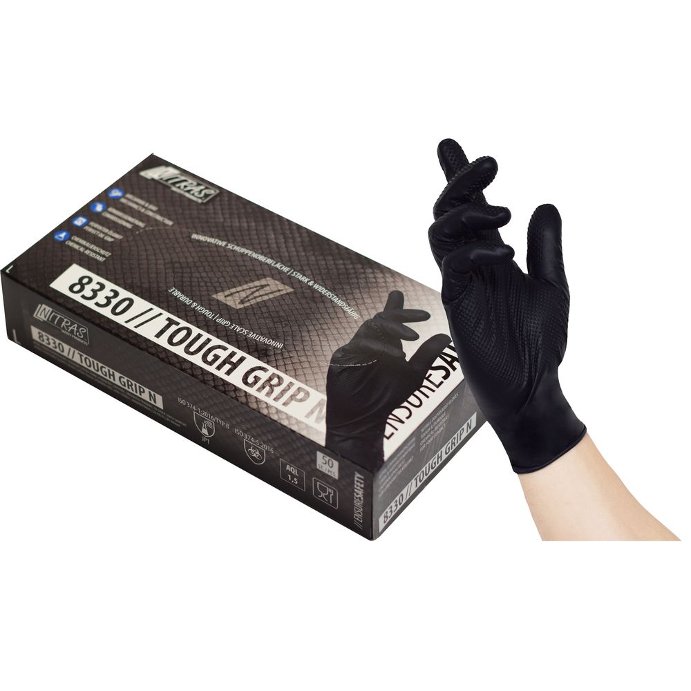 N8330 NITRAS TOUGH GRIP N, Γάντια μιας χρήσης Νιτριλίου
