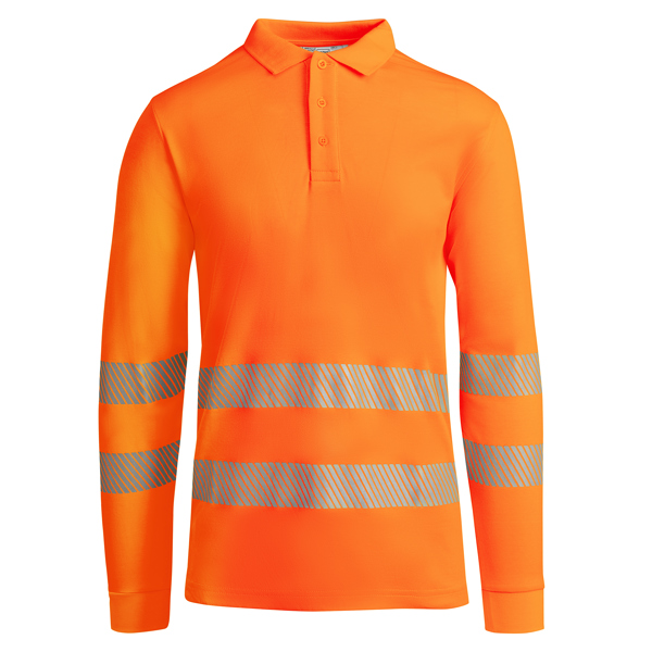 HV9319 ATRIO L/S Hi-Viz Polo Shirt (Segmented Tape)
