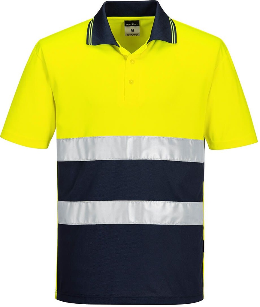 S175  Ελαφριά Μπλούζα Πόλο Hi-Vis με Αντιθέσεις S/S