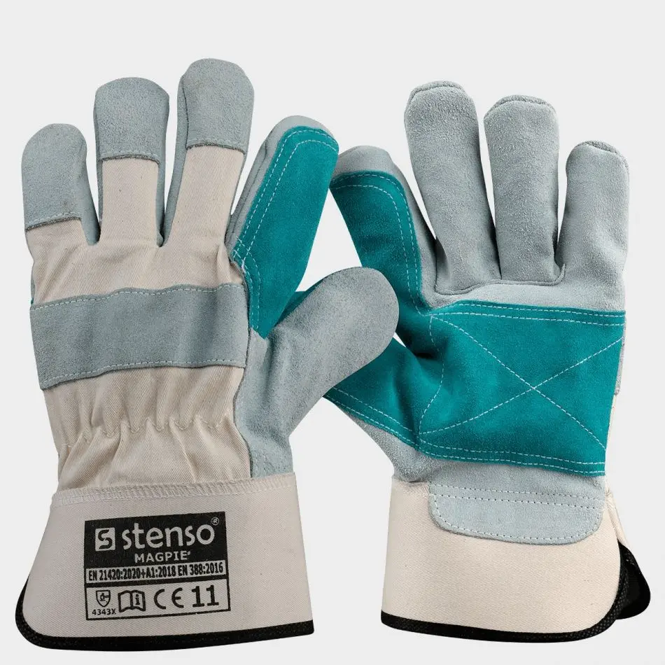 NAVARRE Leather and textile gloves