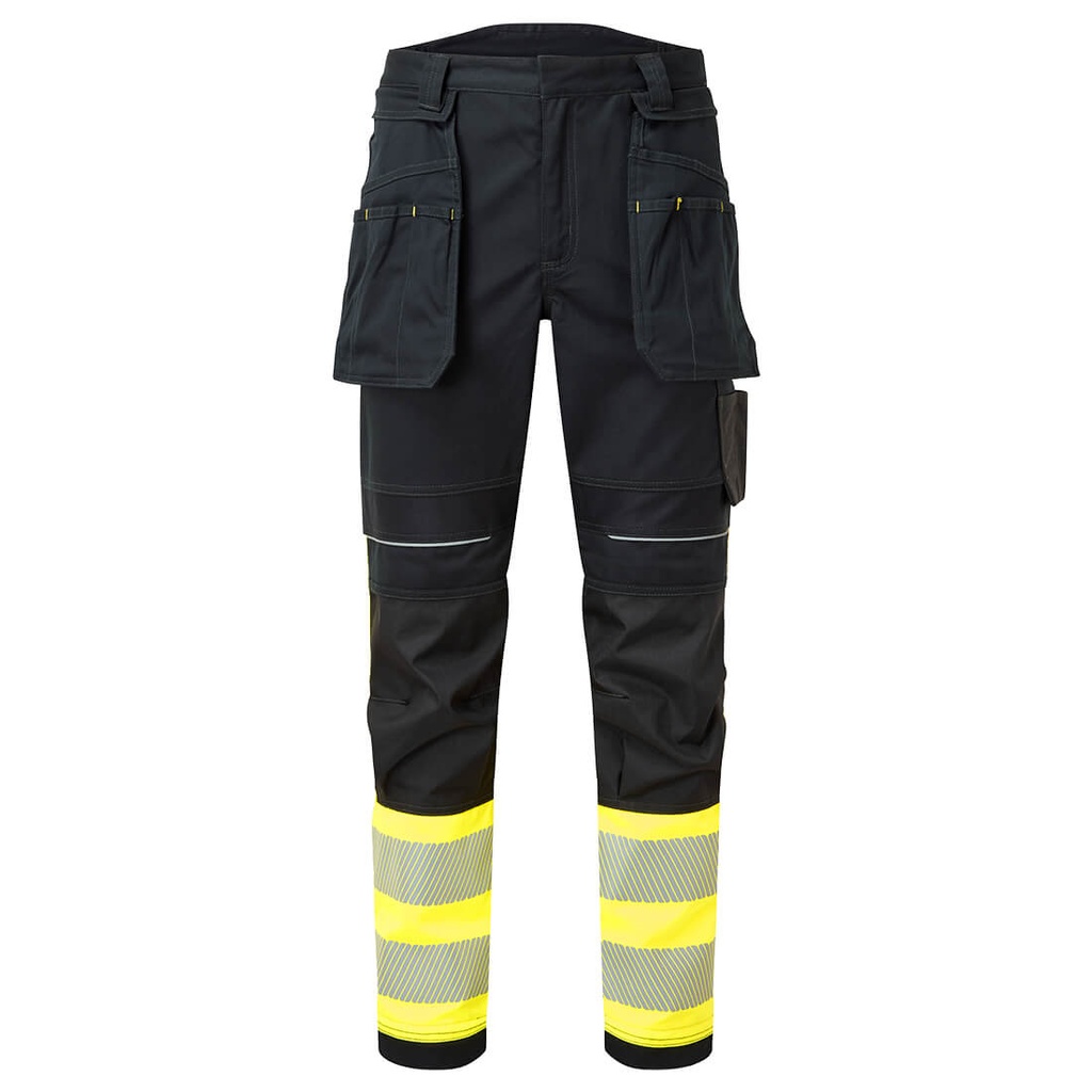 FR416 PW3 FR Hi Vis Βραδυφλεγής Αντιστατική Ανακλαστικό Παντελόνι Κλάση 1, Εγγενές ύφασμα FR