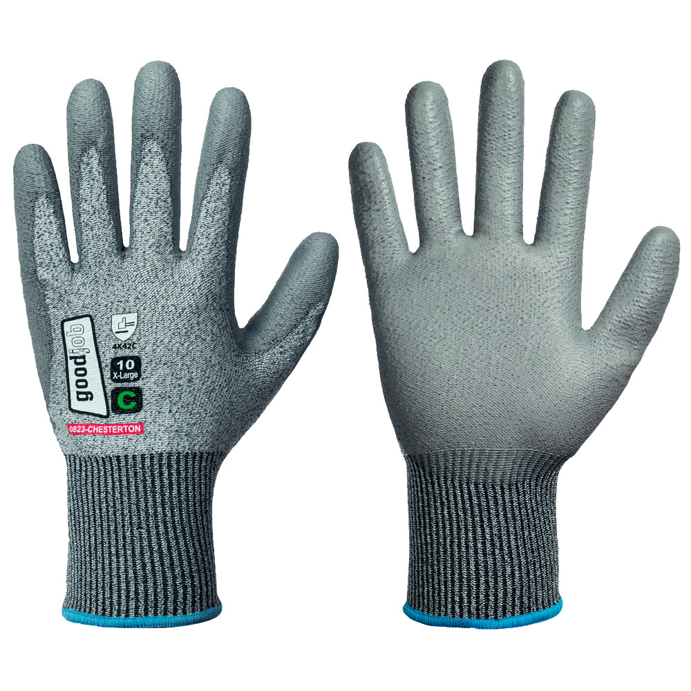 CHESTERTON Cut Resistant PU Coated Glove, Cut C