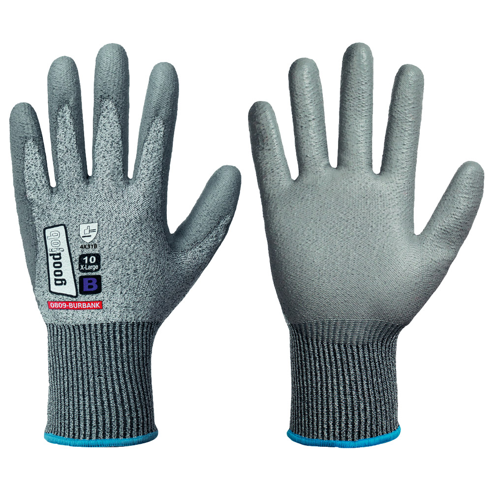 BURBANK Cut Resistant PU Coated Glove, Cut B