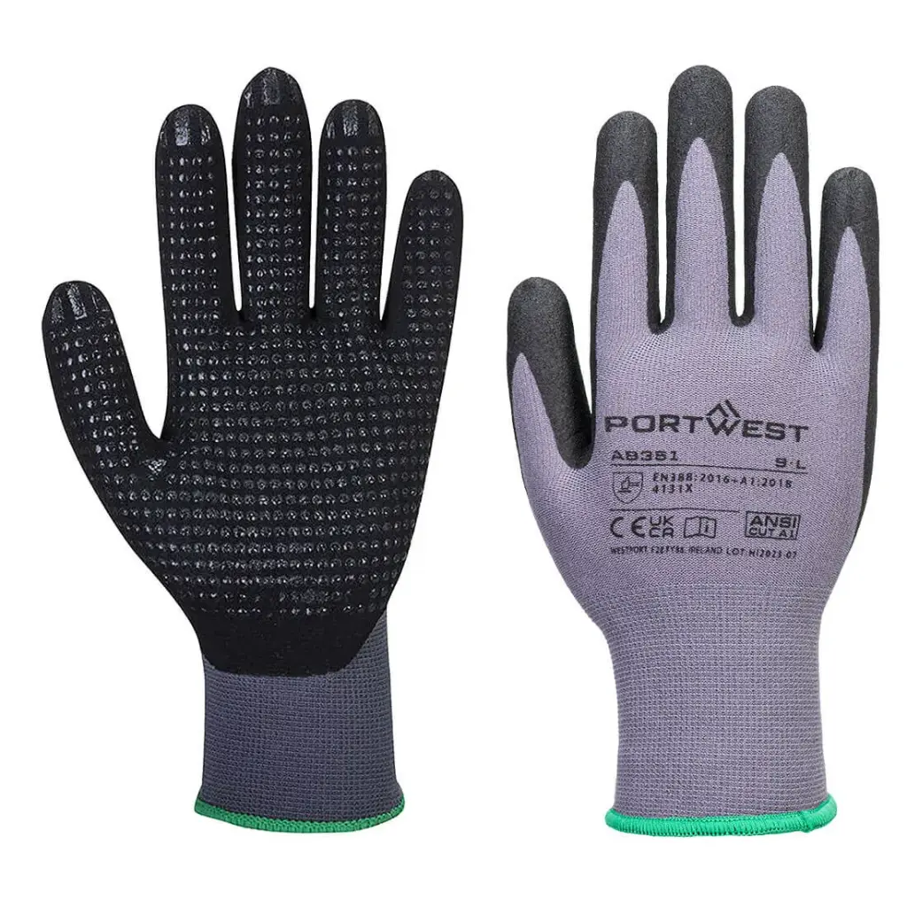AB351 Grip 15 Nitrile Sandy Dotted Essential Gloves