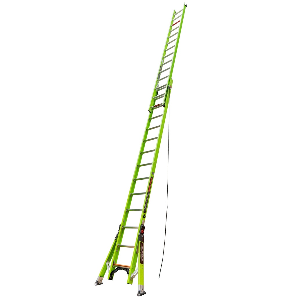 17228EN SUMOSTANCE with HYPERLITE Technology, 2 x 14 rungs - EN 131 - 150 kg Rated, Fiberglass Electrical Insulated Extension Ladder with GROUND CUE and Pole Strap