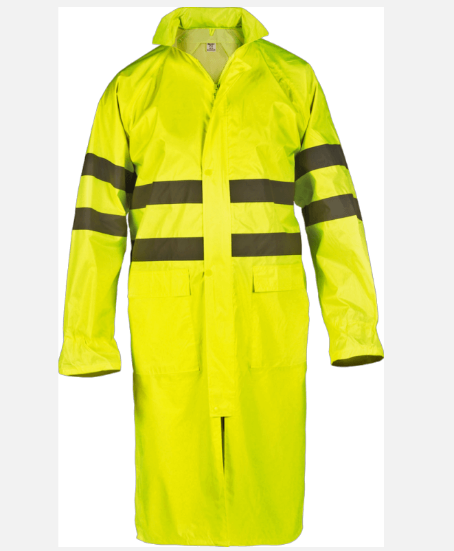 RNLHVY Hi-Vis Rain Coat Polyester PVC