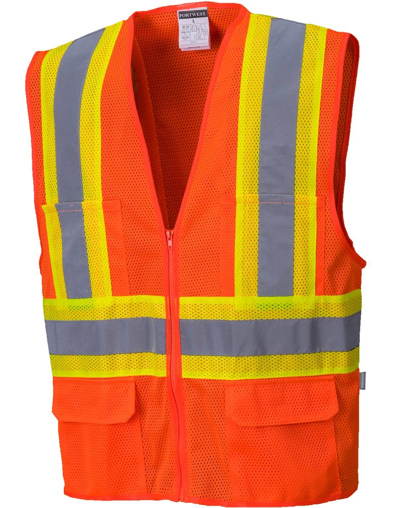 US371 Tulsa Contrast Hi-Vis Mesh Vest
