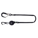 FA3072420 GRAVITY-S, Adjustable webbing lanyard with compact energy absorber (140 kg, sharp edges), lg. 2 m, with aluminum connectors