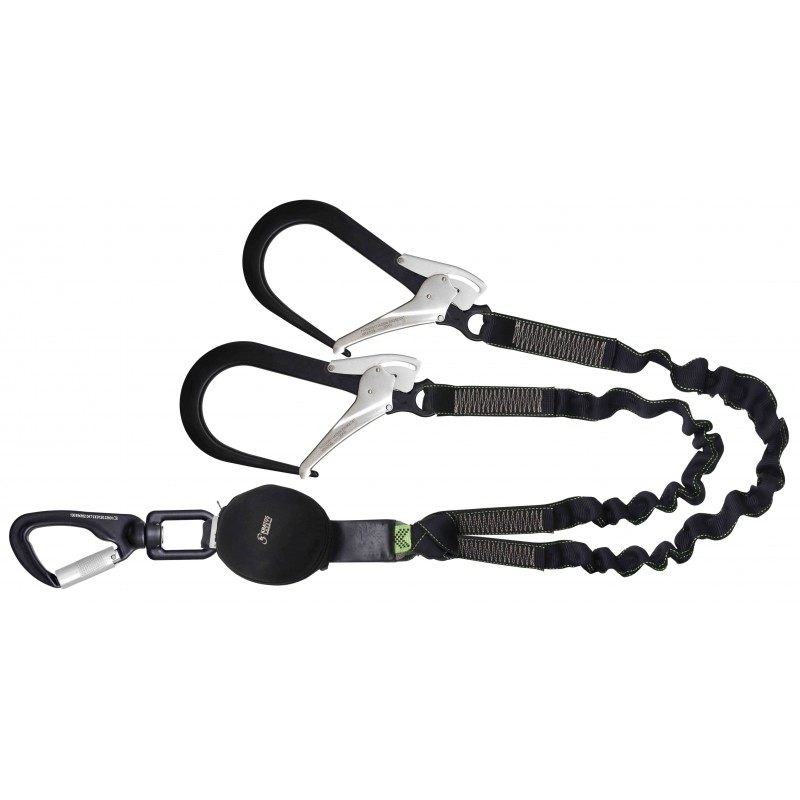 FA3082315 GRAVITY-S, Συμπαγής απορροφητής ενέργειας με διχαλωτά κορδόνια (140 kg, αιχμηρές άκρες), ελαστικός ιμάντας lg. 1,50 μ., με σκαλωσιά αλουμινίου μεγάλου ανοιγόμενου
