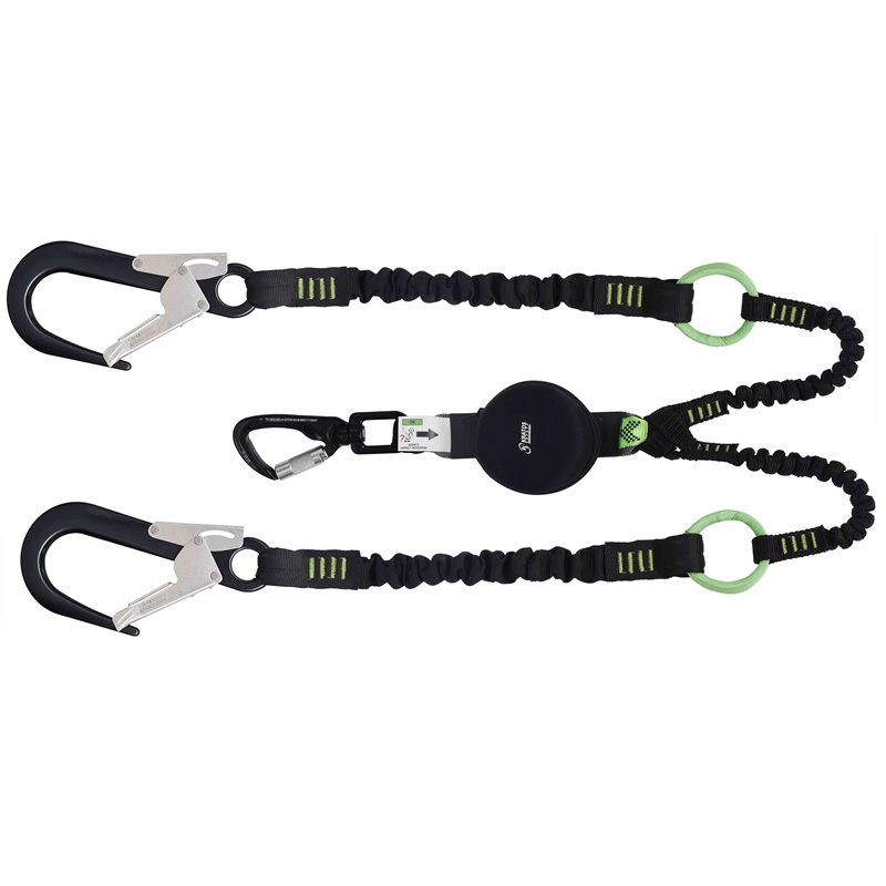 FA3082420 GRAVITY-S, 2 m forked expandable energy absorbing lanyard with intermediate tie-back rings