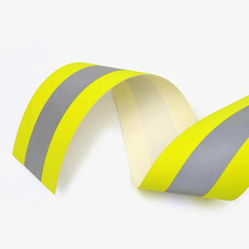XM-6010W Fire Resistant Yellow-Silver Reflective Tape 100m