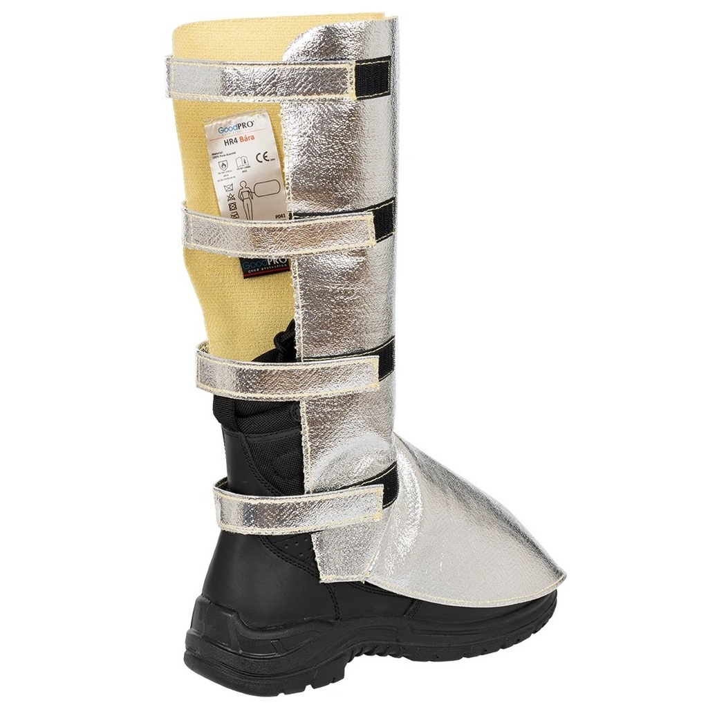 1455 HR4 BARA Aluminized Aramid fabric Gaiter, horizontal Velcro