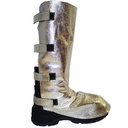 HR4 BARA Aluminized Viscose Gaiter for protection against radiant heat and molten metal splash, horizontal Velcro