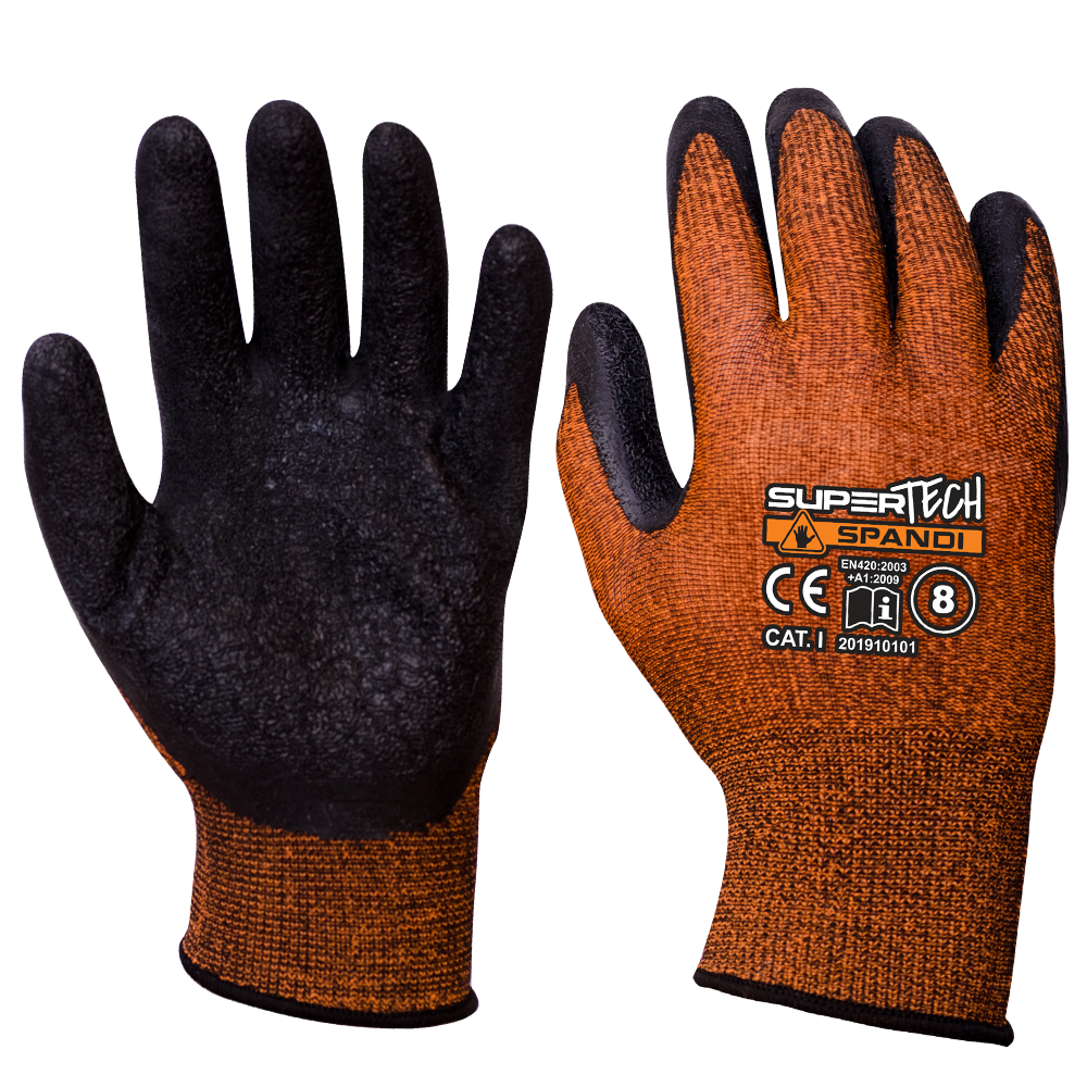 SUPER TECH SPANDI Latex Coated work gloves
