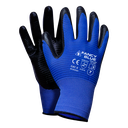 FANCY BLUE Ribbed structure Nitrile coated Safety work gloves