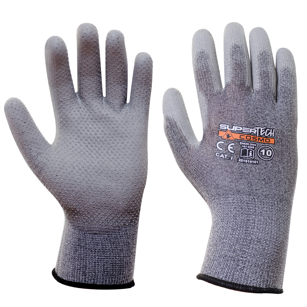 SUPER TECH COSMO PU Coated Safety work gloves