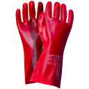 FULL RED 35 PVC Coated Заштитни Хемиски Ракавици, должина 35cm