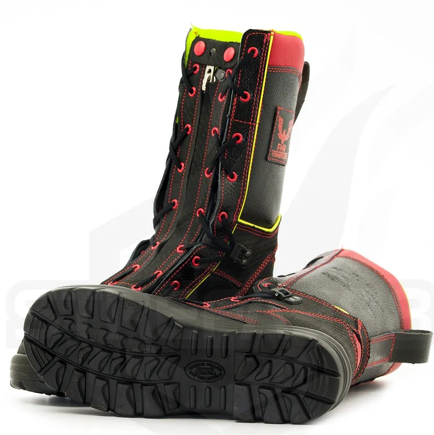 FHR 006PL FireFighter Boots, embossed leather