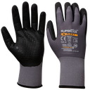 SUPER TECH FLEX + Microfoam Nitrile Coated with PVC dots Safety work gloves