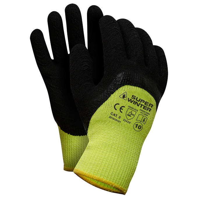 SUPER WINTER Latex Coated Safety work gloves