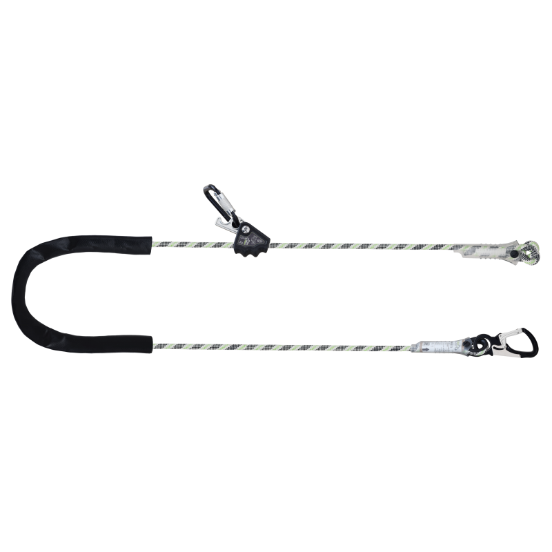 FA40909 SKALA, Work positioning lanyard, anti-abrasion Kernmantle rope, aluminum grip adjuster and connectors