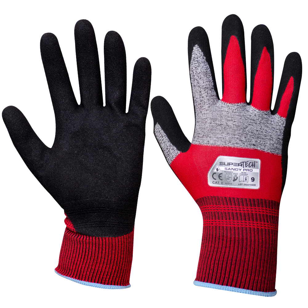 SUPER TECH SANDY PRO Sandy Nitrile Foam Coated Safety work gloves
