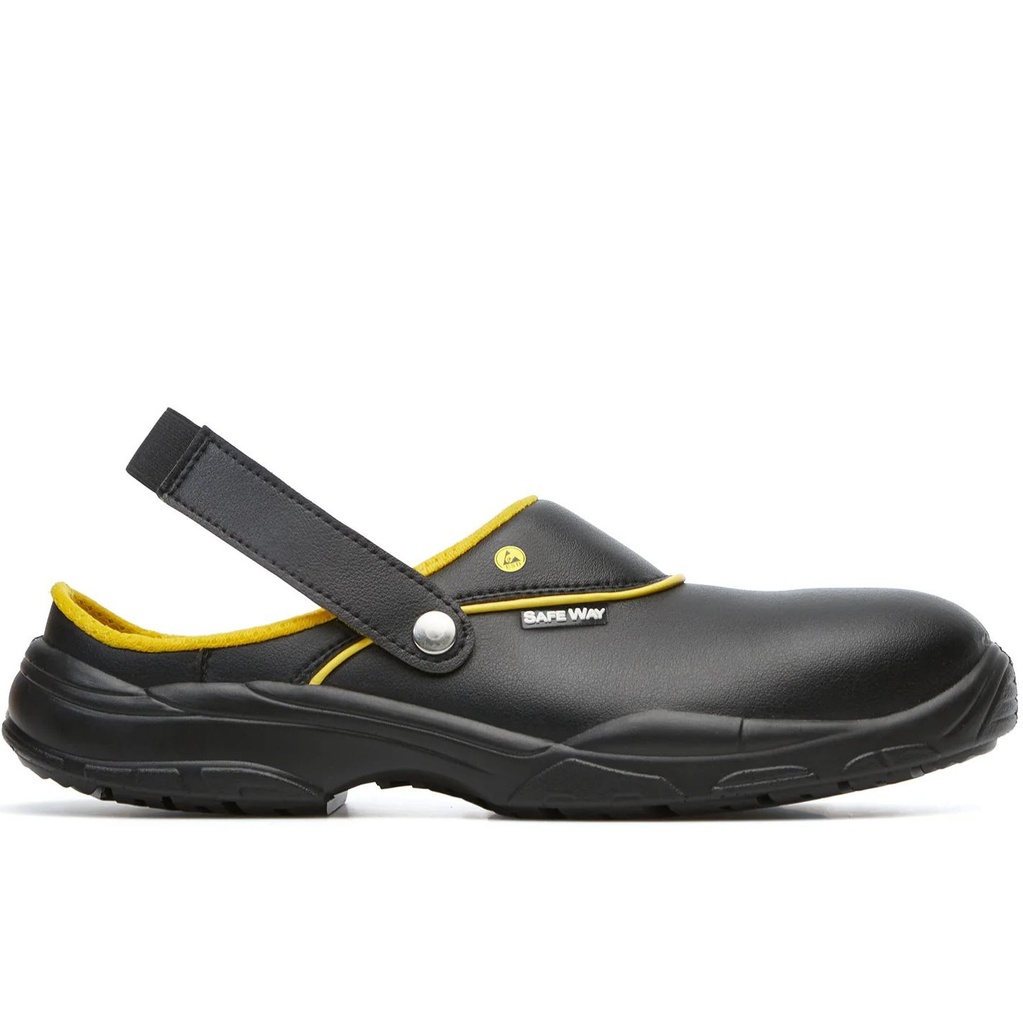 LILAC/CHERRY Safety Clogs with Heel strap SB E A ESD SRC, Non Metalic