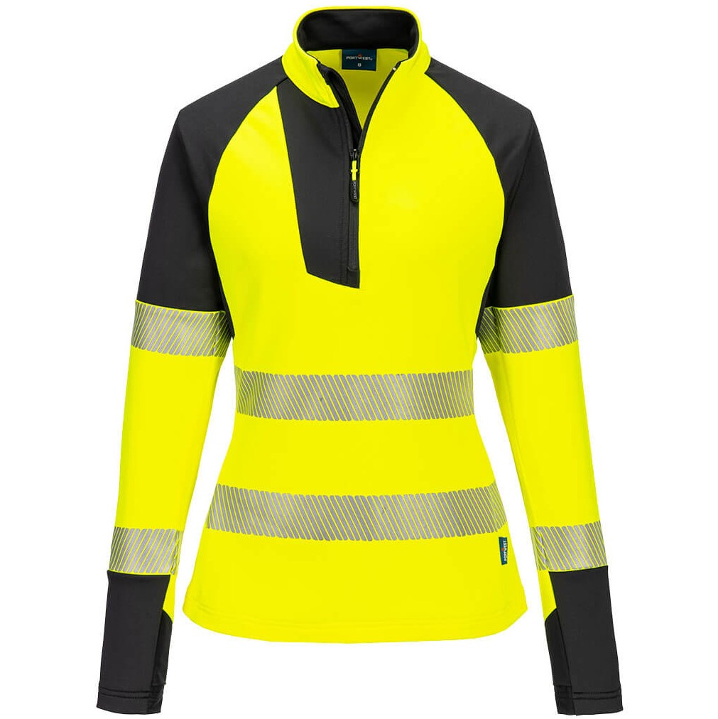 T173 PW3 Hi-Vis Women's 1/4 Zip Sweatshirt