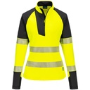 T173 PW3 Hi-Vis Women's 1/4 Zip Sweatshirt