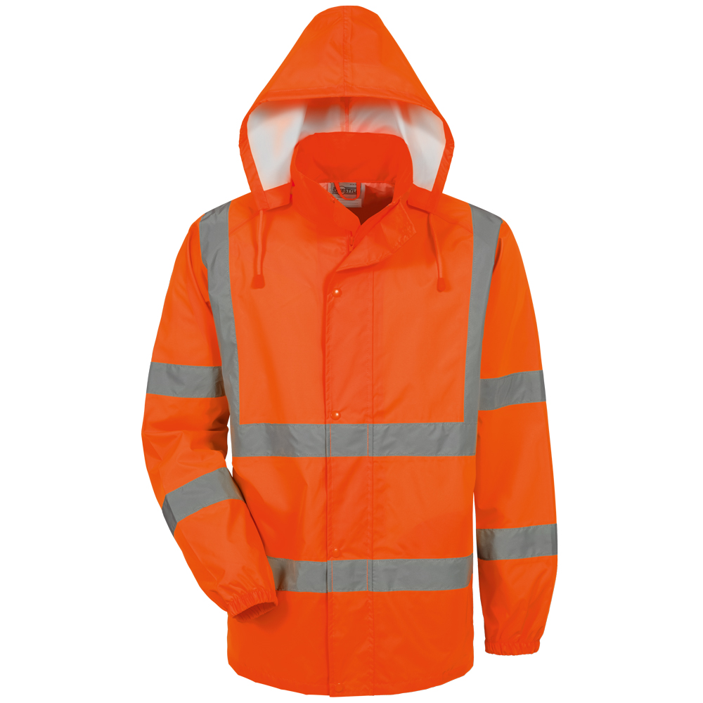 ONNO/HAUKE Hi-Vis Waterproof/Breathable (Class 4:4) PU Coated Rain Jacket