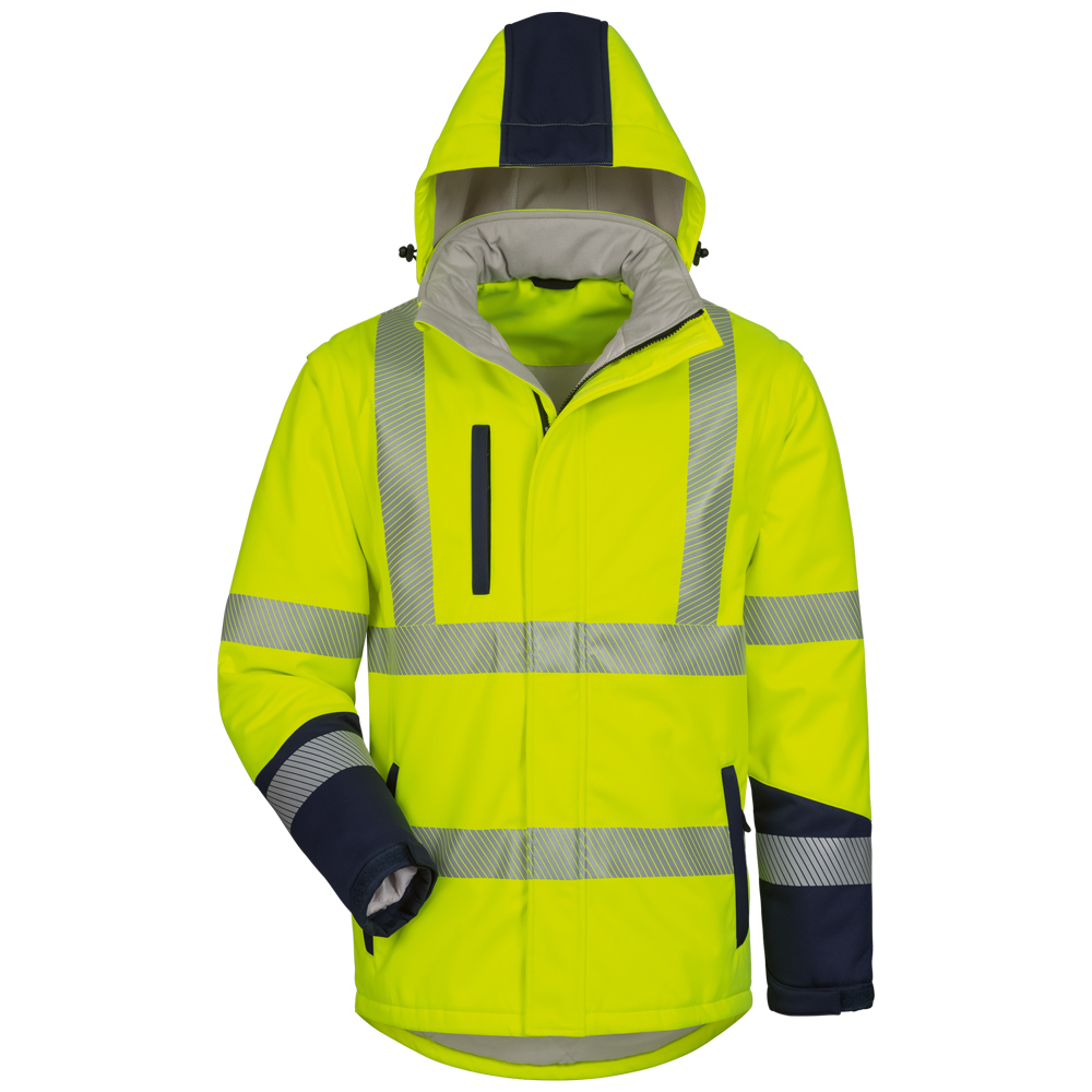 JORIS/SVERRE Hi-Vis 2-in-1 Padded Waterproof Breathable Softshell (3L), Segmented tape