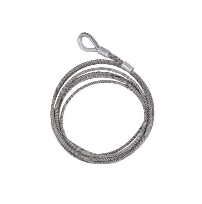 FA2020098 1st meter of Stainless Steel wire rope for KS7000 and KS2001 systems, crimped and supplied with a thimble