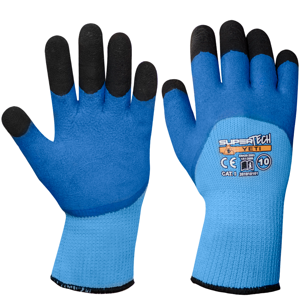 SUPER TECH YETI Latex Coated winter work gloves