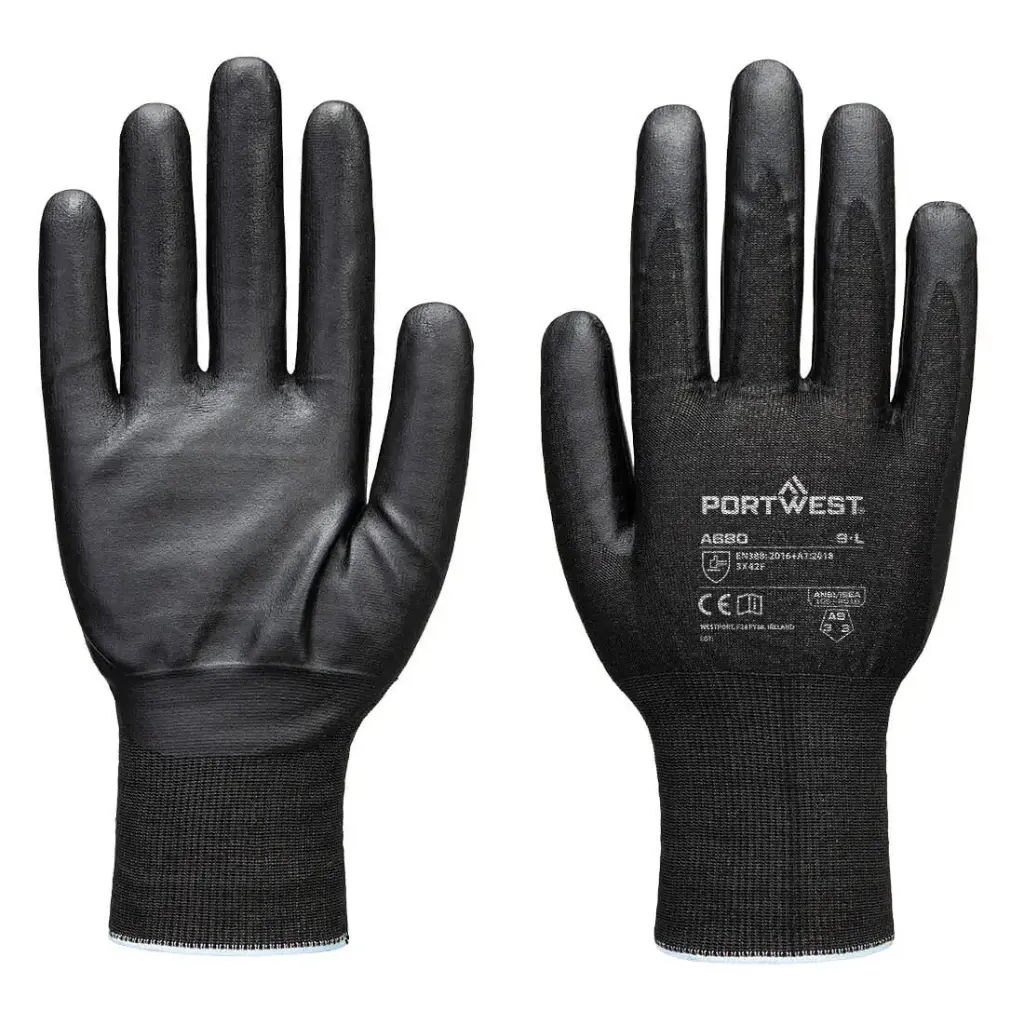 A680 Cut F21 Nitrile Tungsten Cut Resistant Gloves A9, Cut Level F