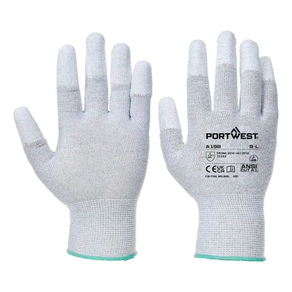 AB198 ESD 13 PU Fingertip Essential Gloves