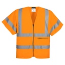 C372 Hi-Vis Half Sleeve Zip Vest